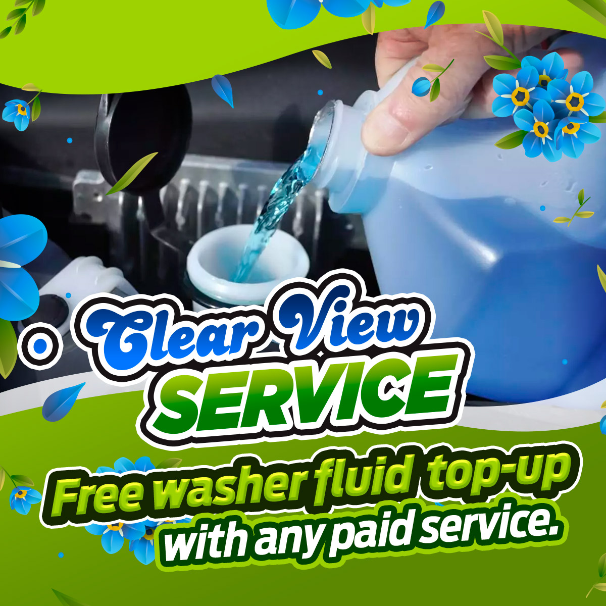 Free Washer Fluid Top Up