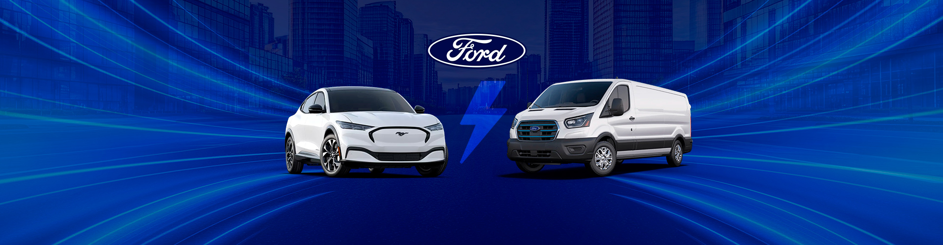 Ford electric vehicles on the road