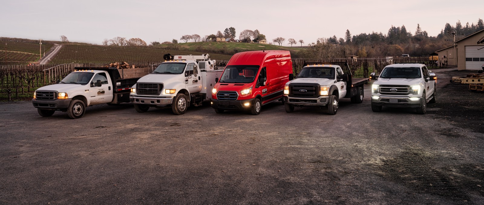 Airport Ford commercial trucks and vans